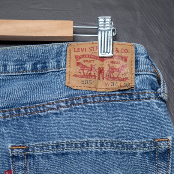 Levi's 505 Jeans High Waist W34 L32 - Picture 3 of 6